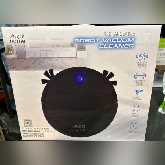 Aijoy Home Rechargeable Robot Vacuum Cleaner - Black - Picture 1 of 2